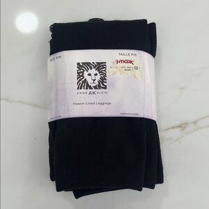 Anne Klein Black Fleece-Lined women’s Leggings